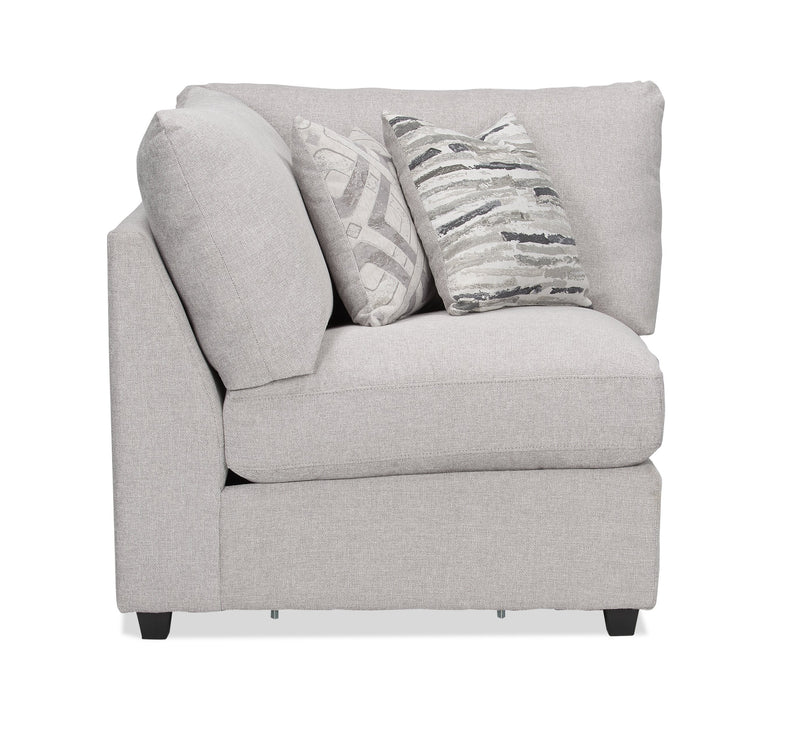 Evolve Linen-Look Fabric Modular Corner Chair - Light Grey 