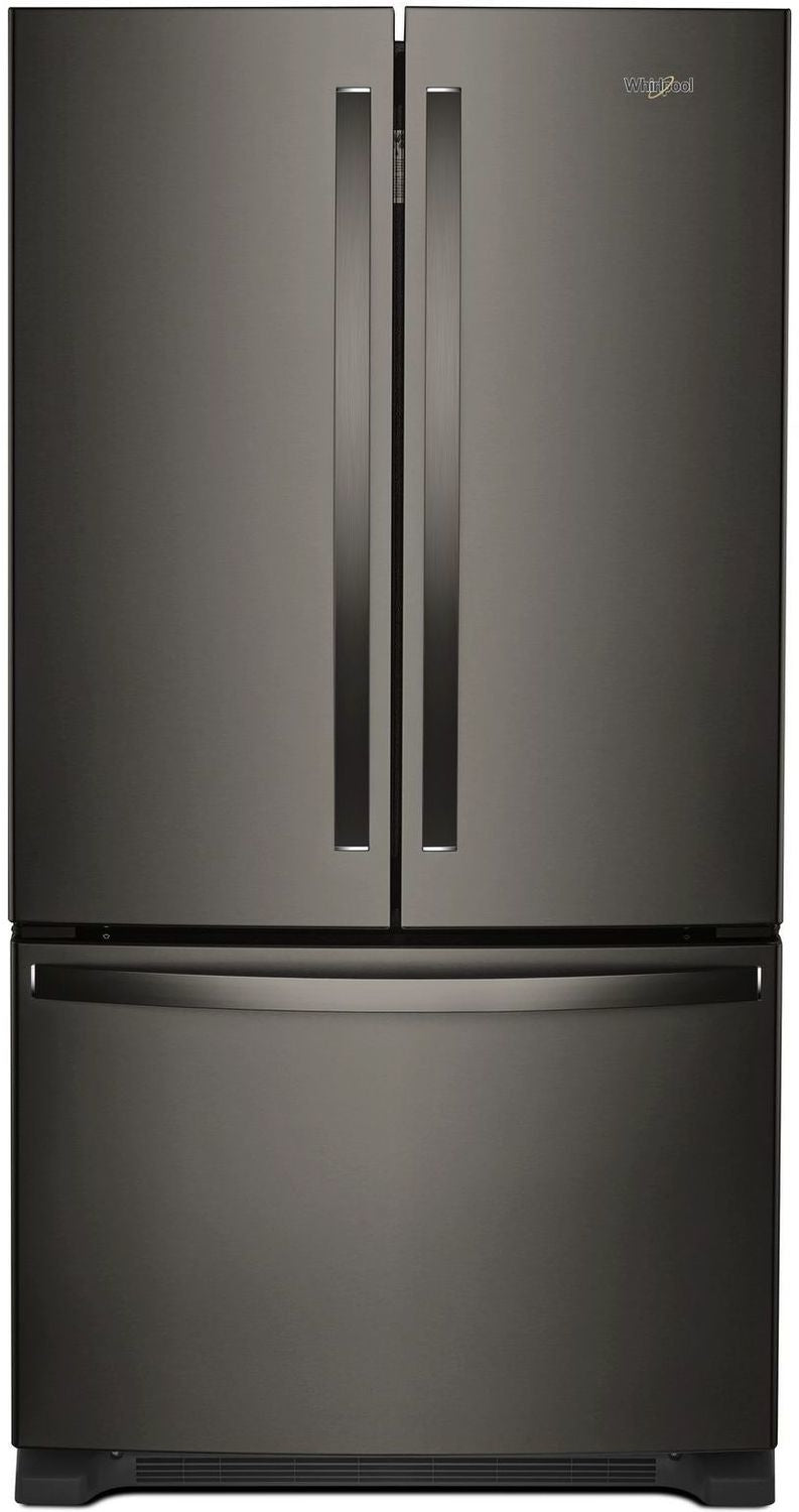 Whirlpool Black Stainless Steel Counter-Depth French Door Refrigerator (20 Cu. Ft.) - WRF540CWHV