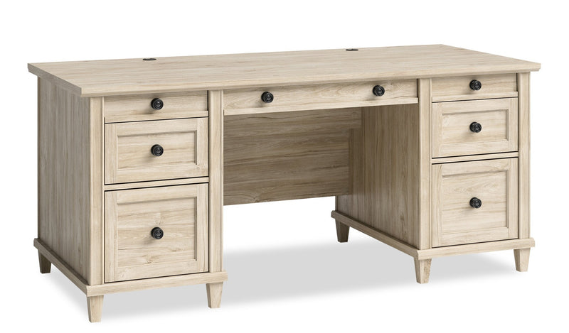 Duffin Commercial Grade Executive Desk - Chalk Oak