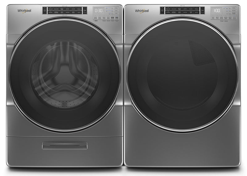 Whirlpool Chrome Shadow Front-Load Washer (5.8 cu. ft.) & Gas Dryer (7.4 cu. ft.) - WFW8620HC/WGD8620HC