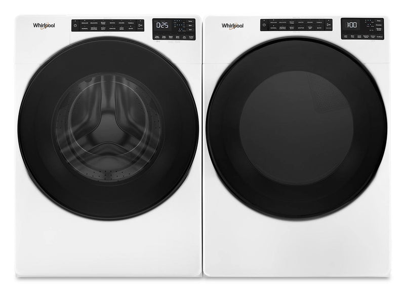 Whirlpool White Front-Load Washer (5.2 cu. ft.) & Gas Dryer (7.4 cu. ft.) - WFW5605MW/WGD5605MW