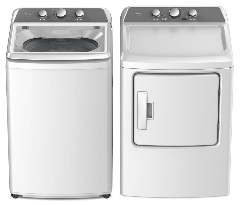 Midea 4.3 Cu. Ft. Top-Load Washer and 6.7 Cu. Ft. Electric Dryer - MLV43A3W/MLE43A3W