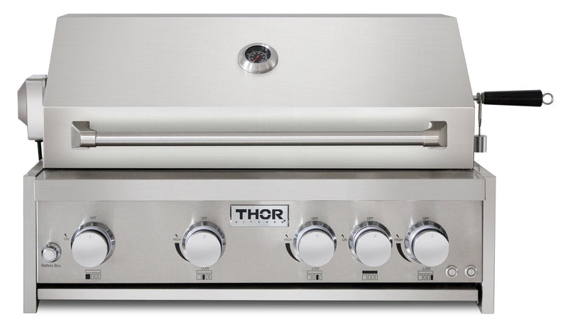 Thor Kitchen 4-Burner Gas Barbecue Grill with Rotisserie - MK04SS304
