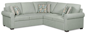 Valley 2-Piece Right-Facing Chenille Sectional - Seafoam