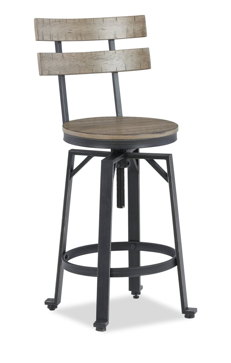 Axel Adjustable Counter-Height Swivel  Stool - Brown 