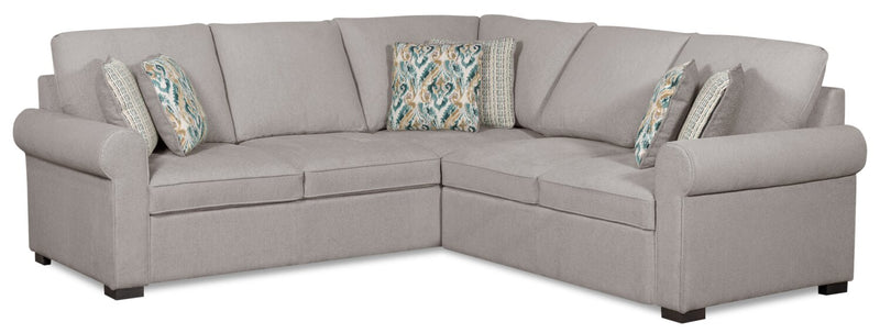 Valley 2-Piece Right-Facing Chenille Sectional - Grey