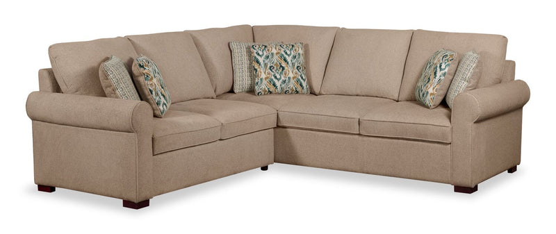Valley 2-Piece Right-Facing Chenille Sectional - Taupe