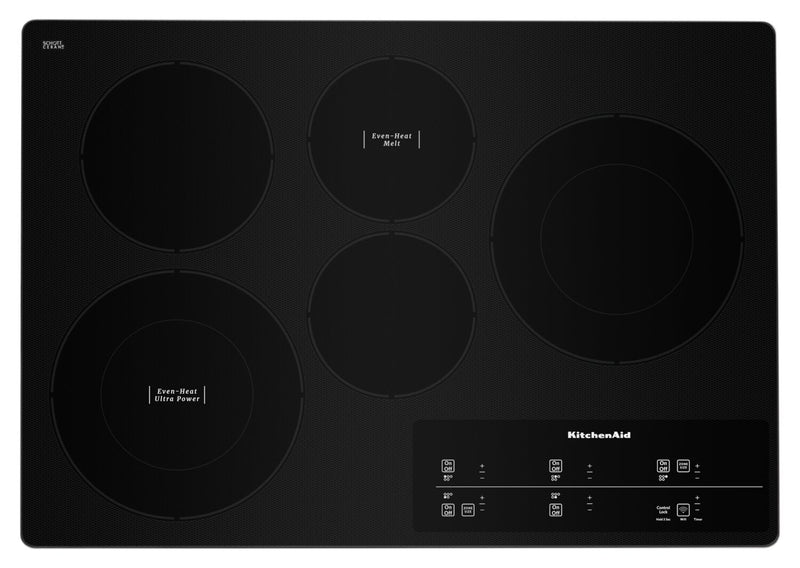 KitchenAid 30" Electric Cooktop with Touch-Activated Controls - KCES950KSS