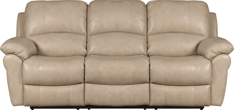 Kobe Genuine Leather Power Reclining Sofa - Stone  