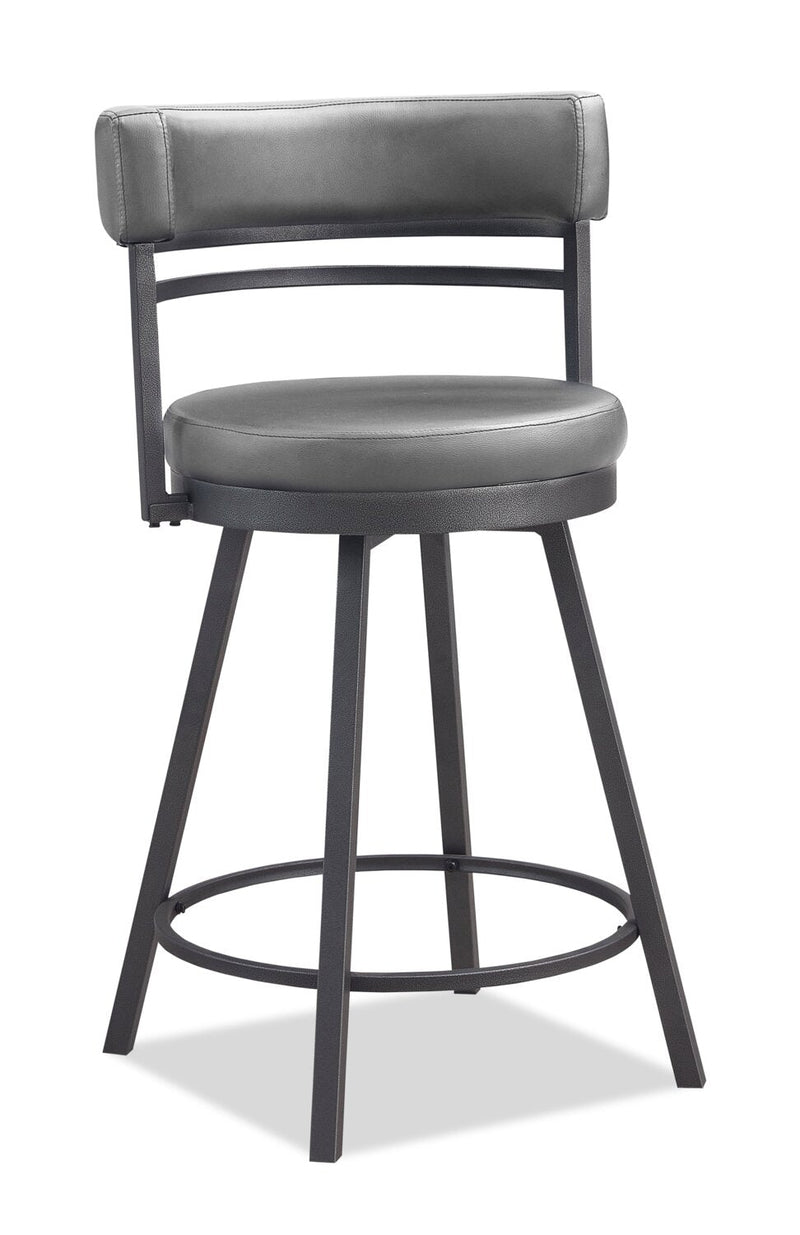 Devitt Counter-Height Swivel Stool - Grey