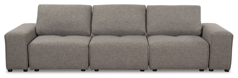 Modera Linen-Look Fabric Modular Sofa - Grey 