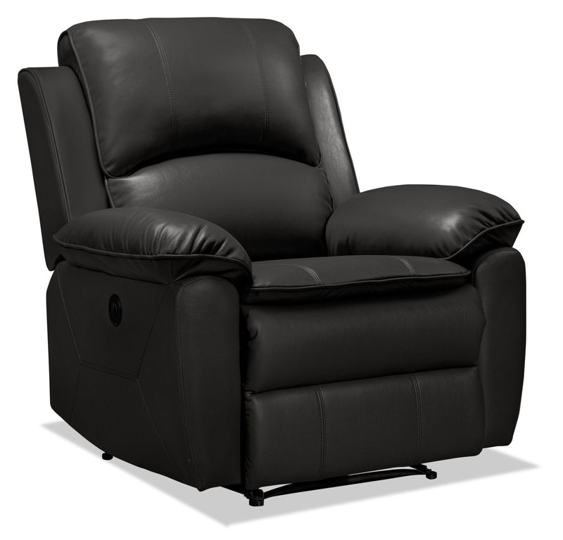 Chandler Leath-Aire Power Recliner - Grey 