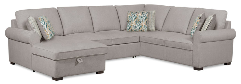 3 pc randall shop fabric sleeper sectional