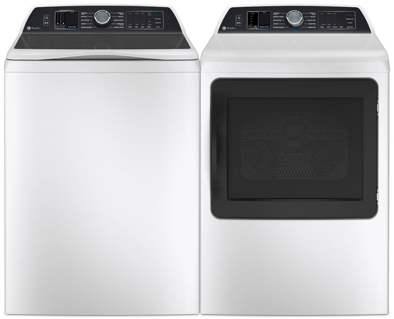 GE Profile 6.2 Cu Ft. Smart Top-Load Washer and 7.3 Cu. Ft. Electric Dryer with Steam 