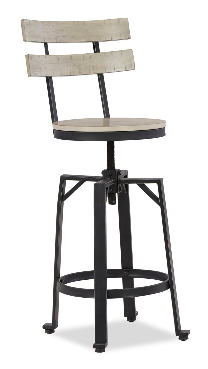 Axel Adjustable Counter-Height Swivel  Stool - Whitewash 