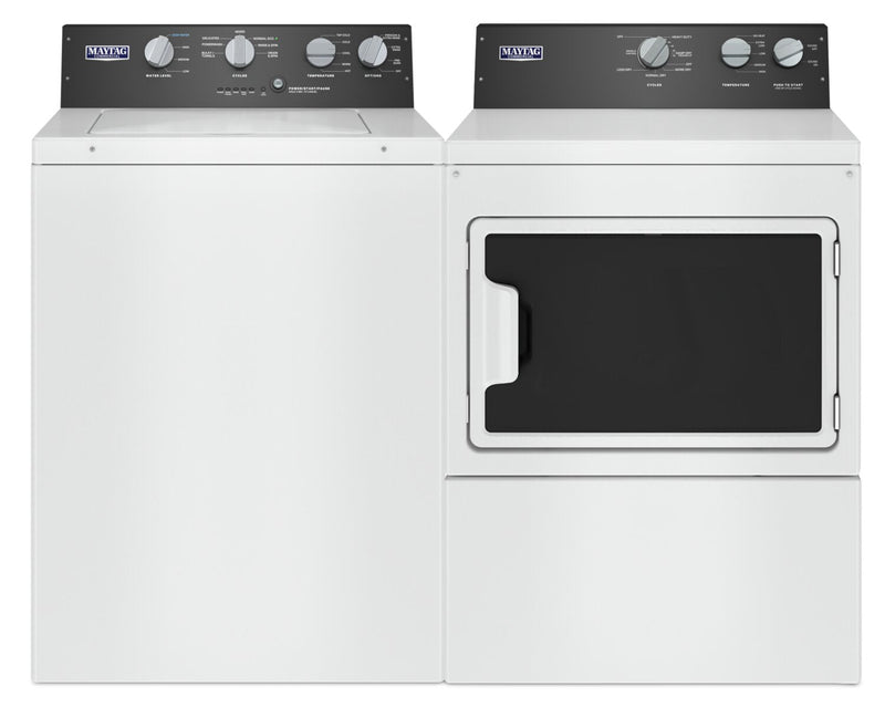 Maytag 4 Cu. Ft. Top-Load Washer and 7.4 Cu. Ft. Electric Dryer - MVWP586W/YMEDP58W