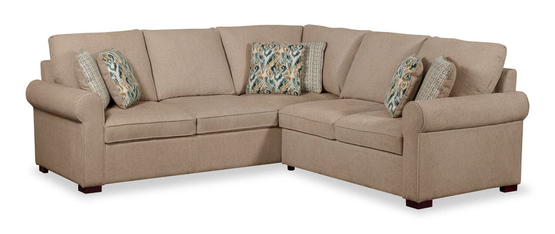 Valley 2-Piece Left-Facing Chenille Sectional - Taupe