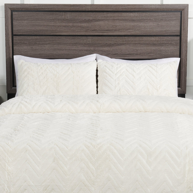Roman 3-Piece King Comforter Set - White