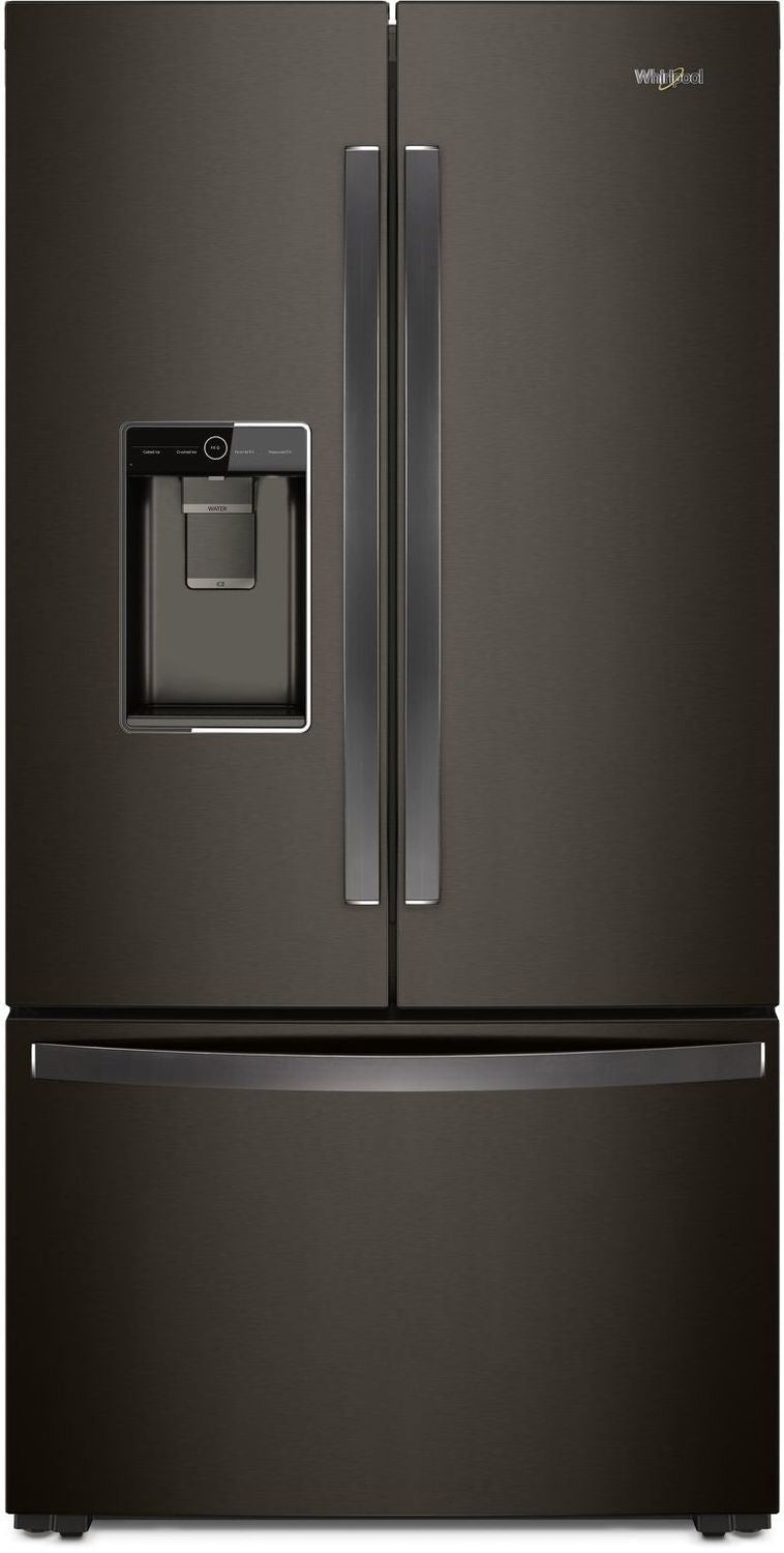 Whirlpool Black Stainless Steel Counter-Depth French Door Refrigerator (24 Cu. Ft.) - WRF954CIHV