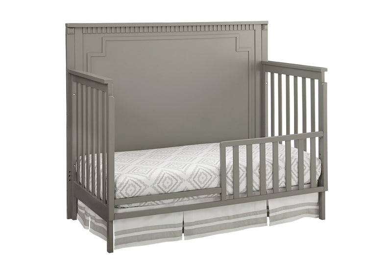 Willowbrook Convertible Panel Crib with Toddler Guard Rail Package - Grey