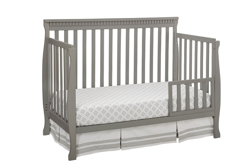 Willowbrook Convertible Slat Crib with Toddler Rail - Grey