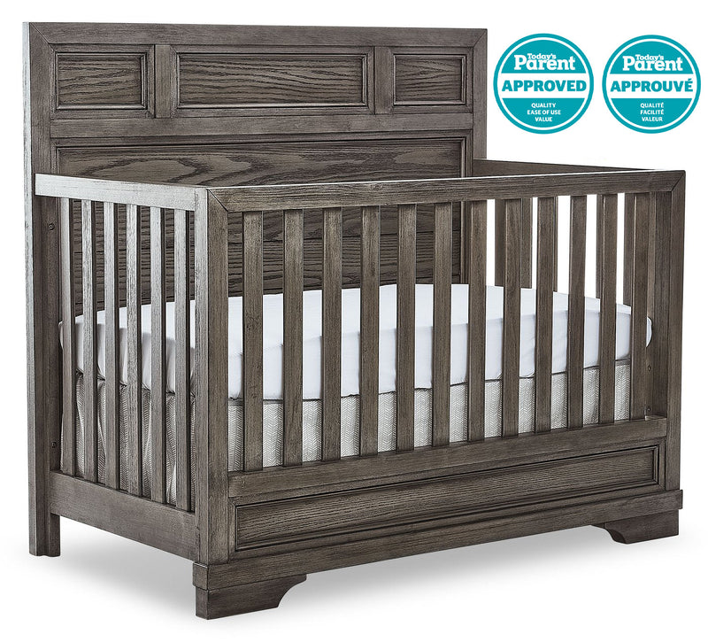 Abner Convertible Crib - Brushed Pewter