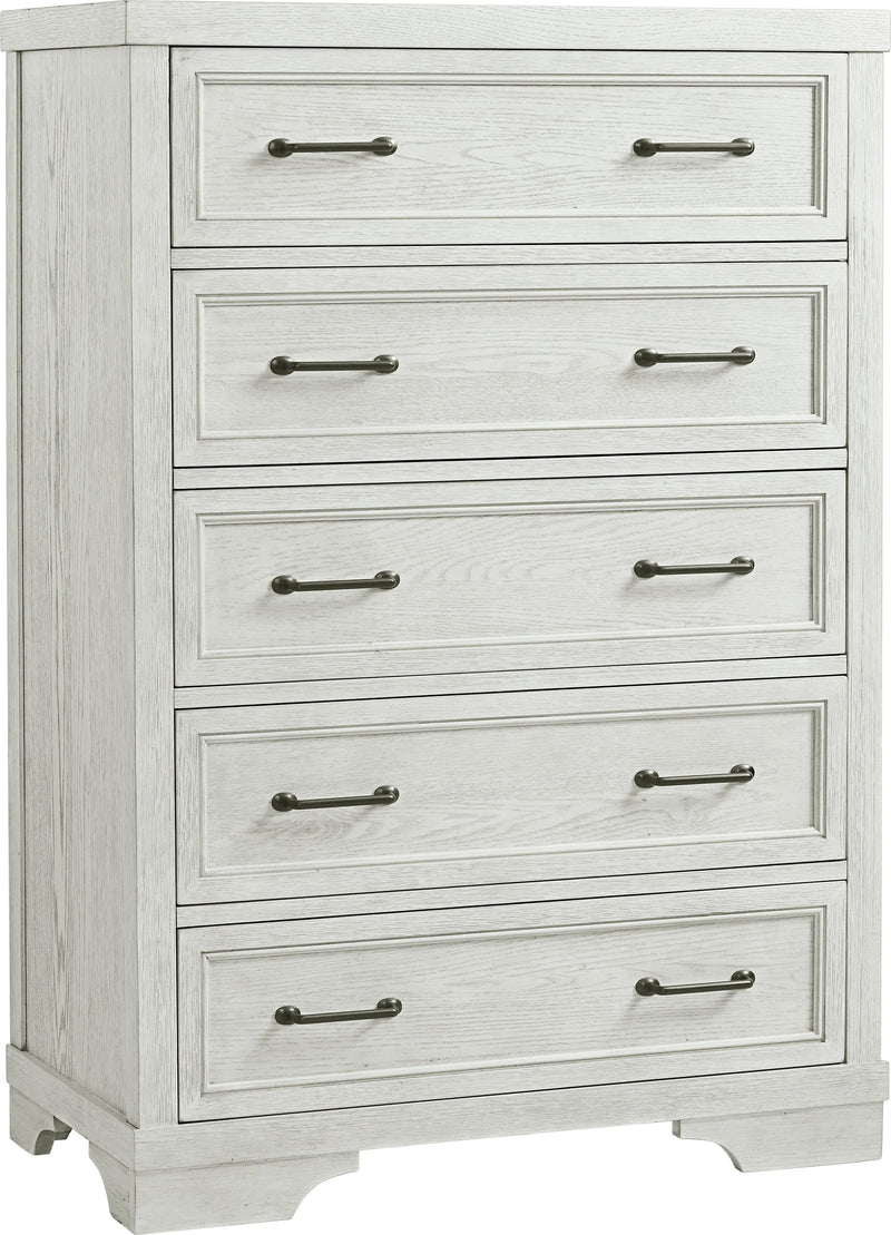 Abner 5-Drawer Chest - White