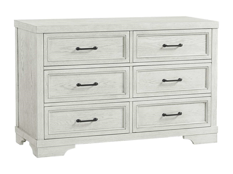 Abner 6-Drawer Dresser - White