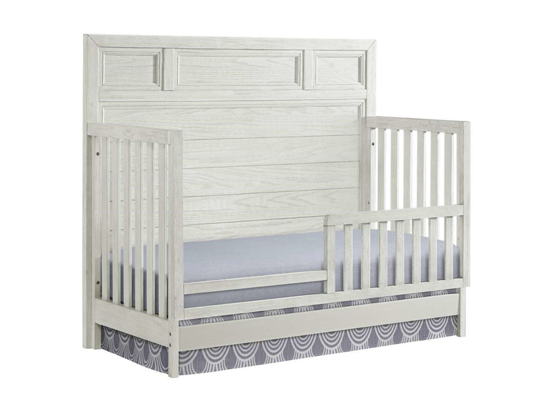 Abner Convertible Panel Toddler Bed - White