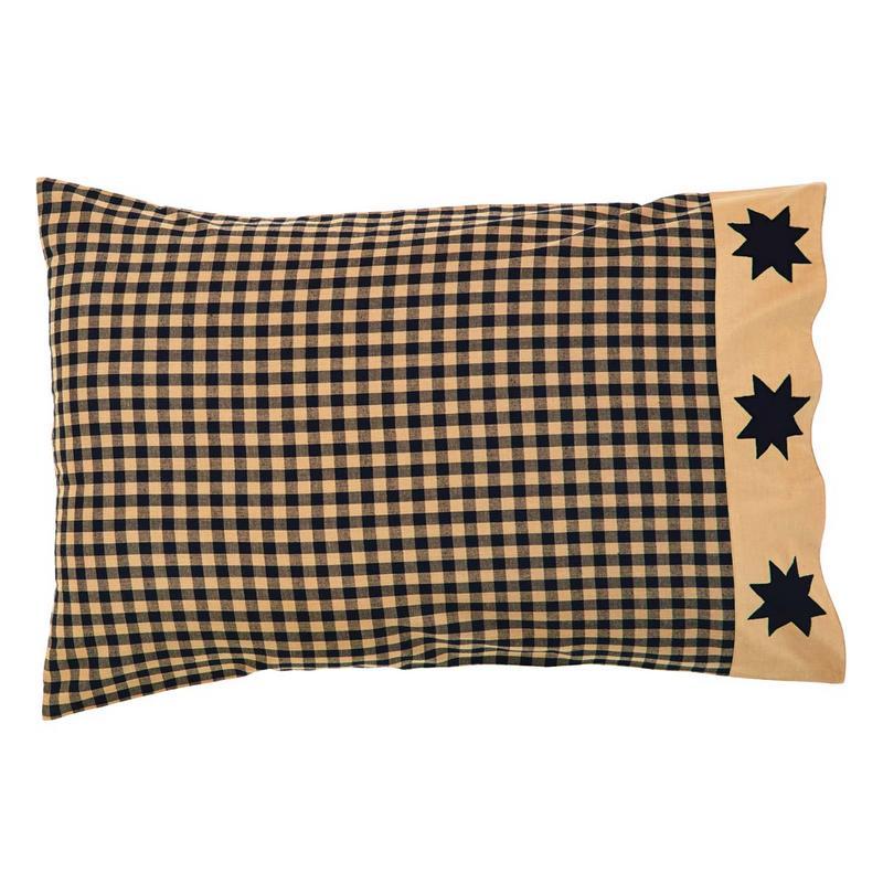 Hyrum King Pillow Case - Black/Natural- Set of 2