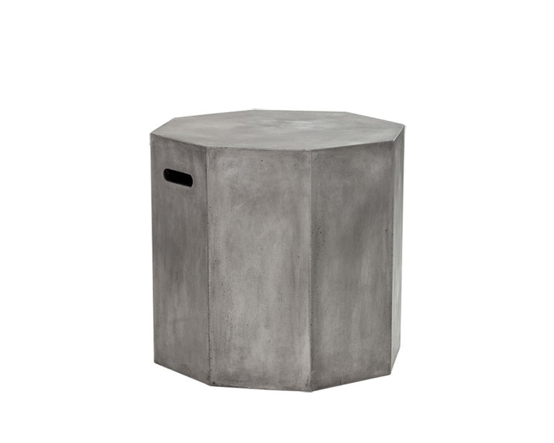 Dembu Concrete Indoor/Outdoor End Table - Grey