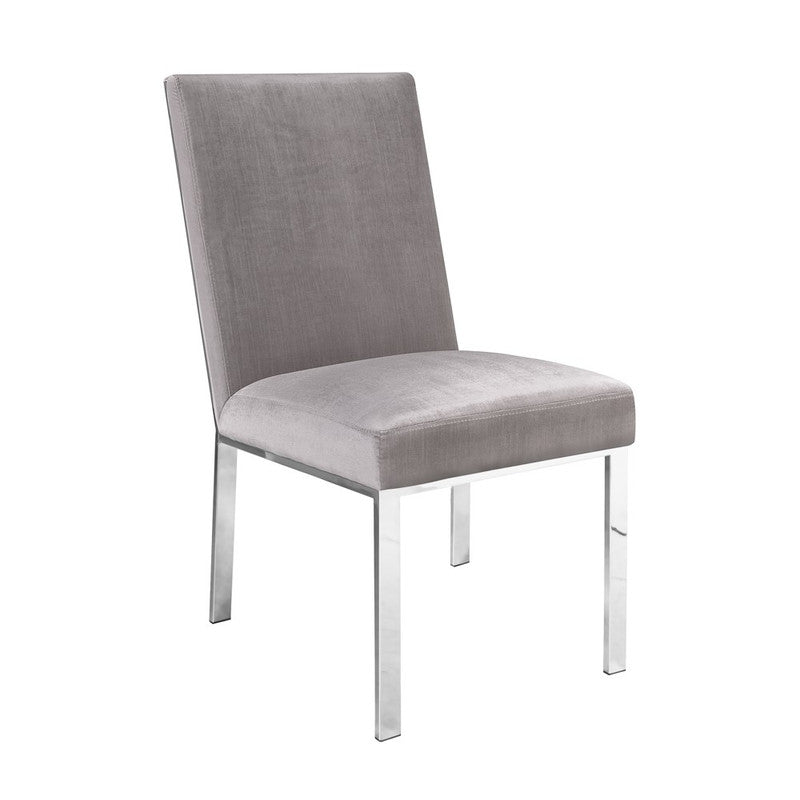 Isere Velvet Dining Chair - Grey