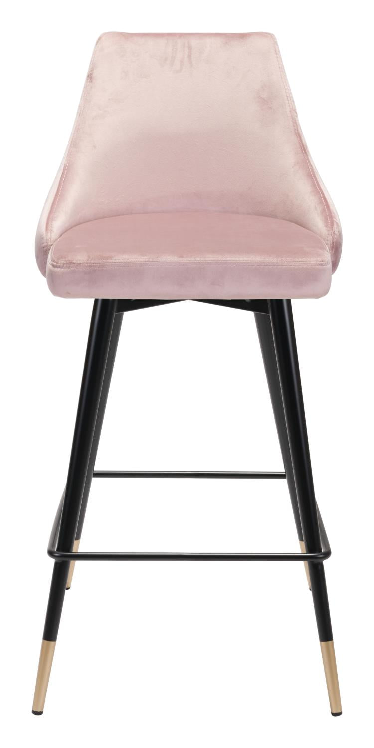 Travis Counter Chair - Blush Velvet