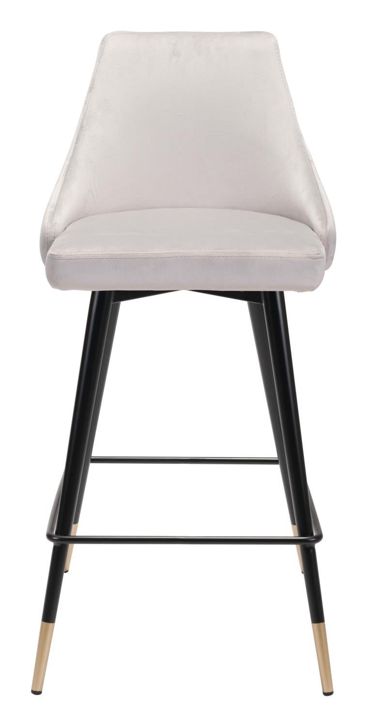 Travis Counter Chair - Grey Velvet