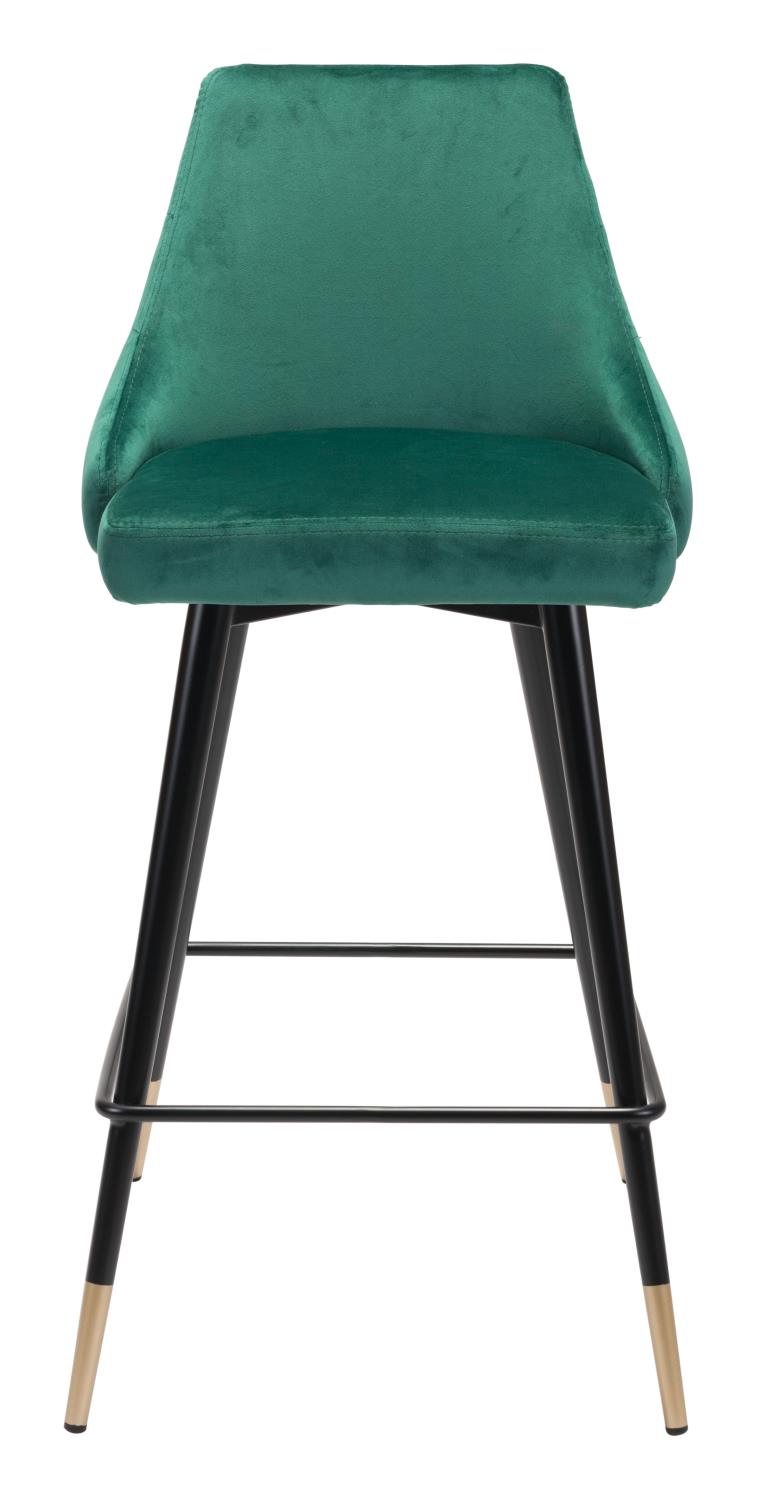 Travis Counter Chair - Green Velvet