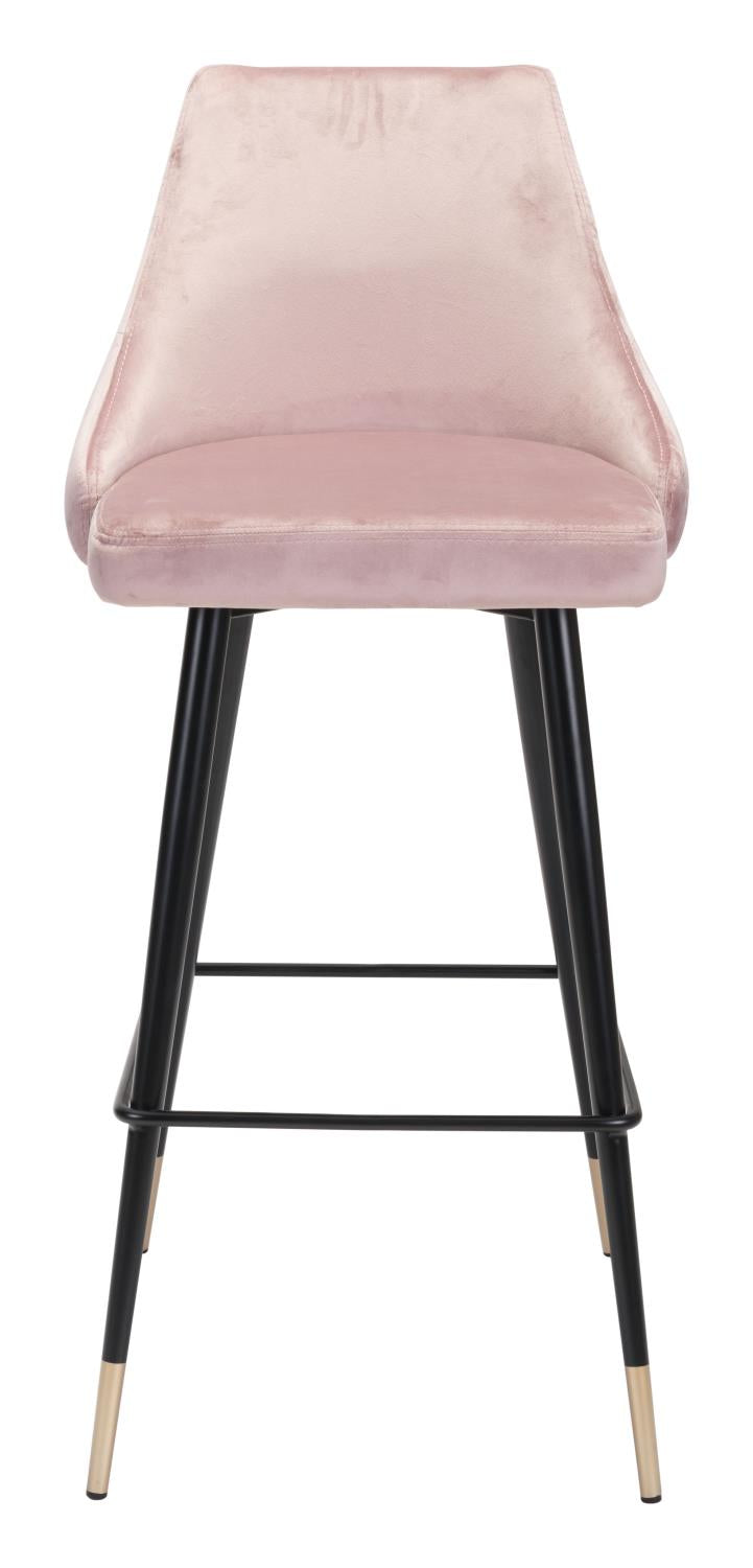 Travis Bar Chair - Blush Velvet