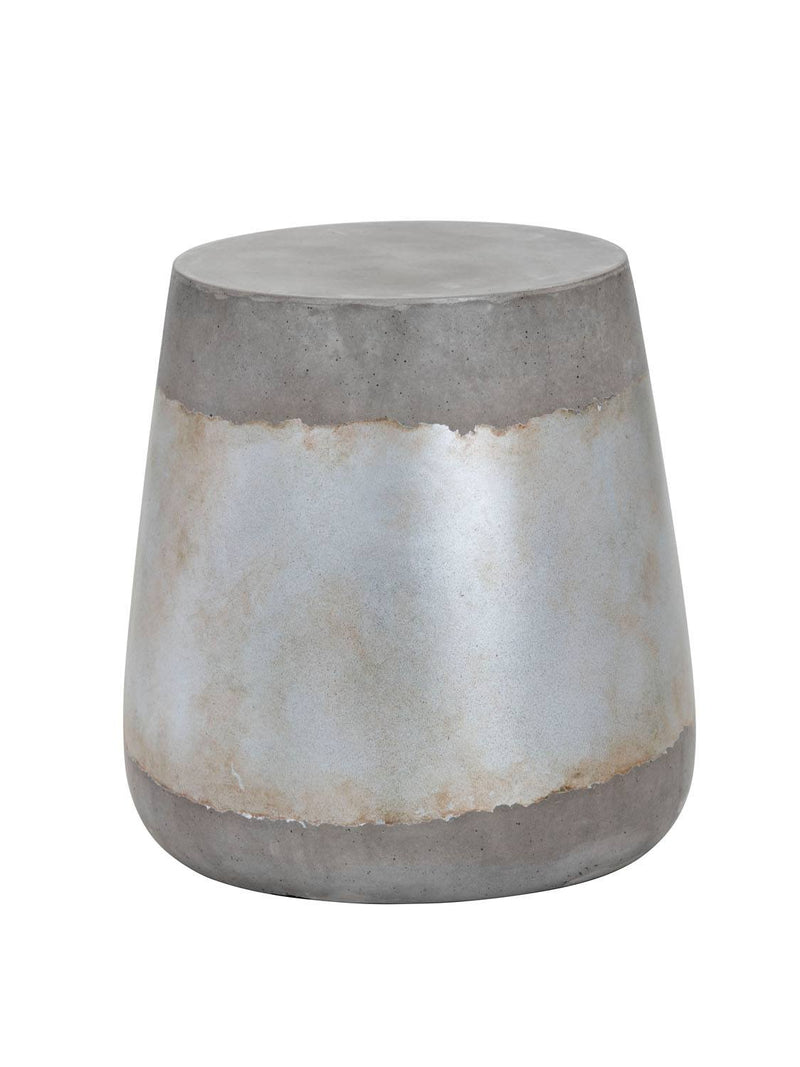 Leo Concrete End Table - Silver