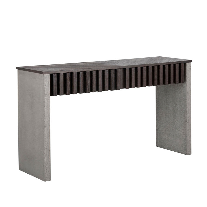 Tiberina Concrete Console Table - Acacia