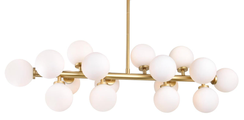 Arya 16 Light Chandelier - Satin Gold