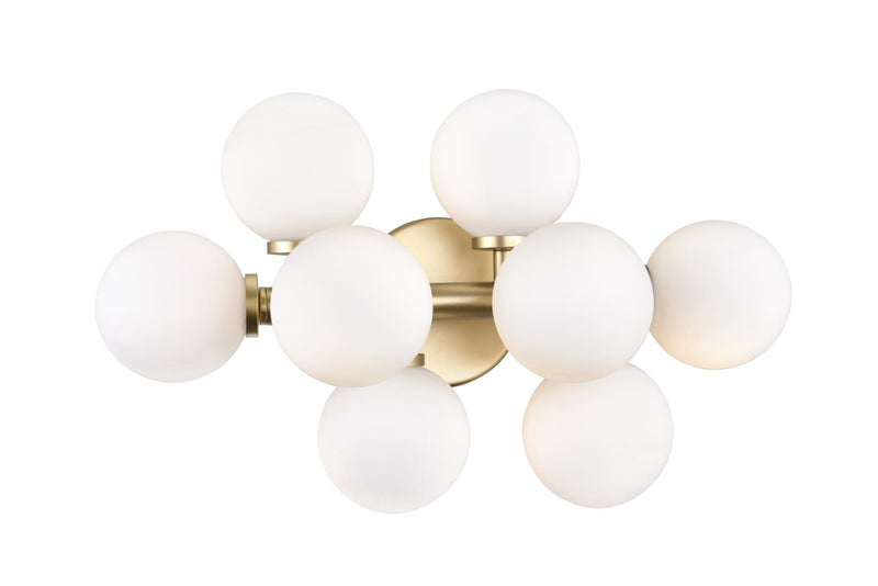 Arya 8 Light Wall Sconce - Satin Gold