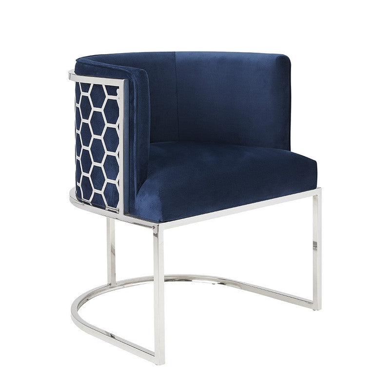 Lambermont Velvet Dining Chair - Blue