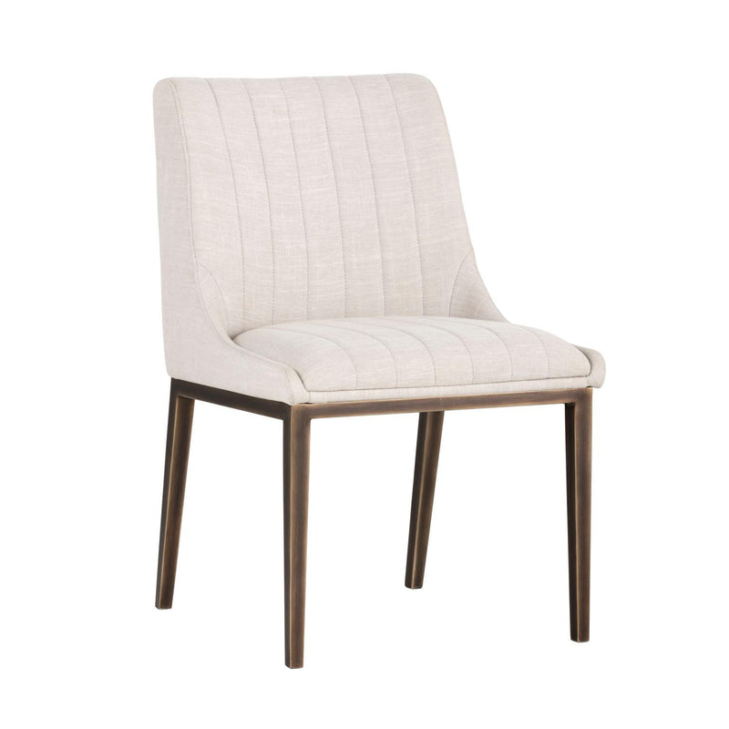 Halma Dining Chair - Beige Linen - Set of 2