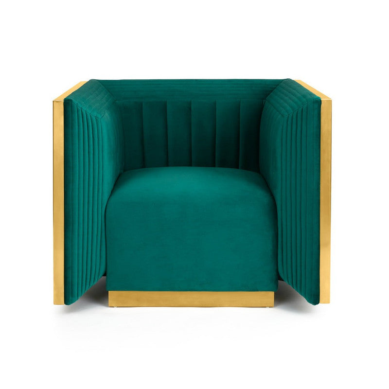 Mettewie Velvet Accent Chair - Green