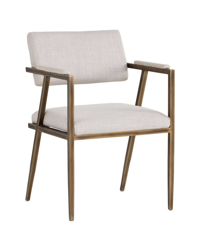 Timavo Accent Chair - Beige/Bronze