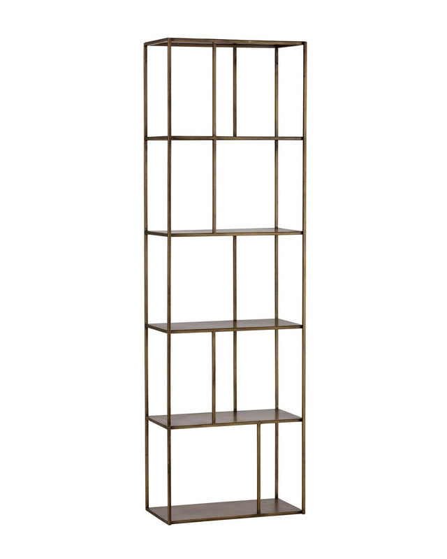 Tournai Small Bookcase - Brass