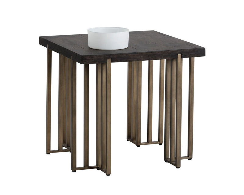 Ivan End Table - Brass