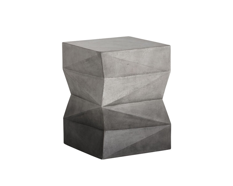 Cou Pedestal Concrete End Table