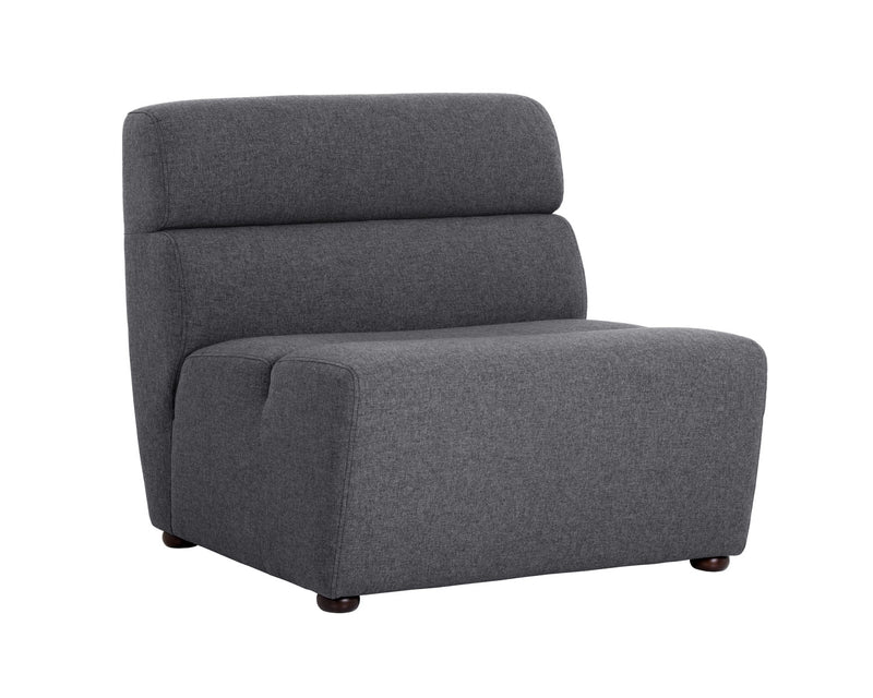 Galilei Armless Chair - Grey/Brown