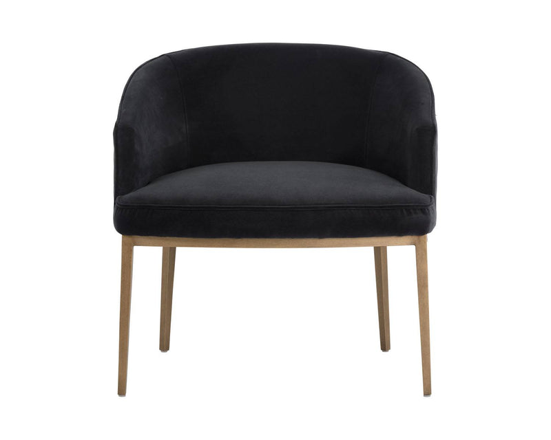 Whitney Accent Chair - Shadow Grey/Brass