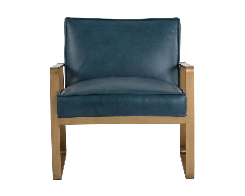 Max Leather Peacock Lounge Chair